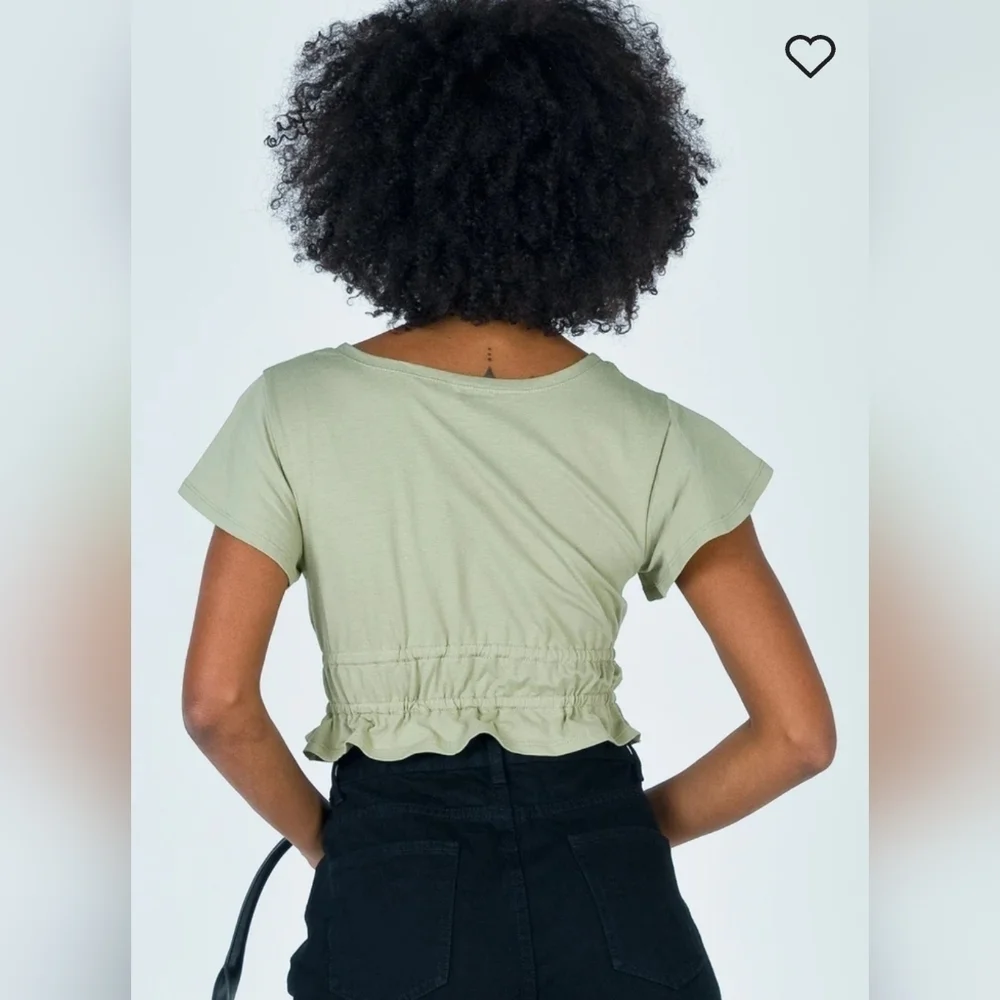 Jamison Reid Crop Top in Khaki Size 0 - Picture 4 of 8